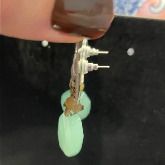 Chico's Aqua Dangle Earrings - Picture 6 of 6